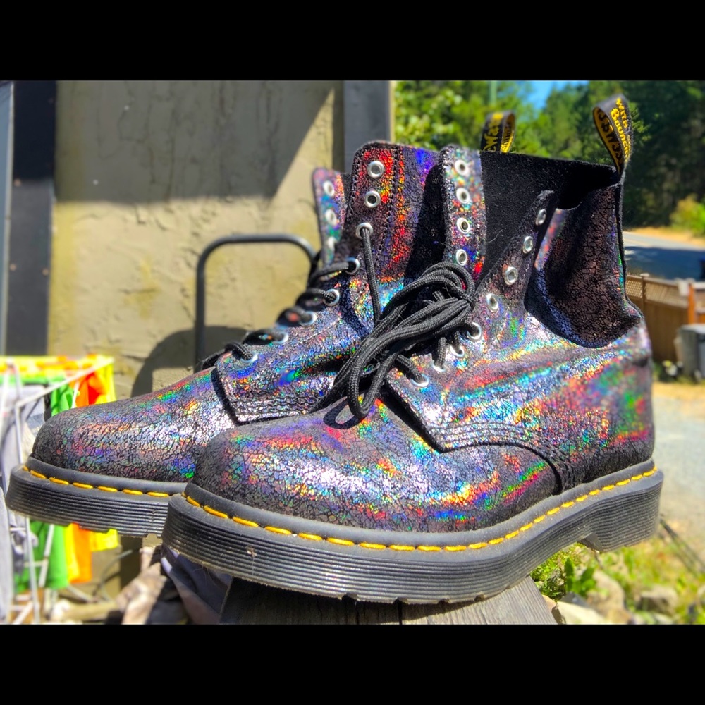 Doc Martin holograph boots.